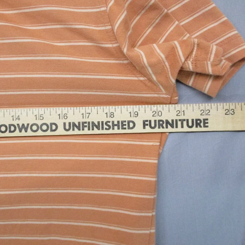Banana Republic Short Sleeve Stripe Polo Shirt Brown (Sand Stone)‎ Men Size | S